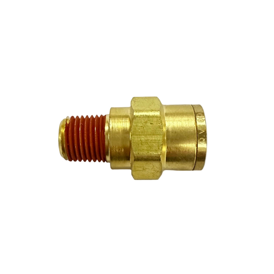 Push Lock Straight Connector, Male Pipe Thread, Brass, DOT Approved Push-Lock Air Fitting