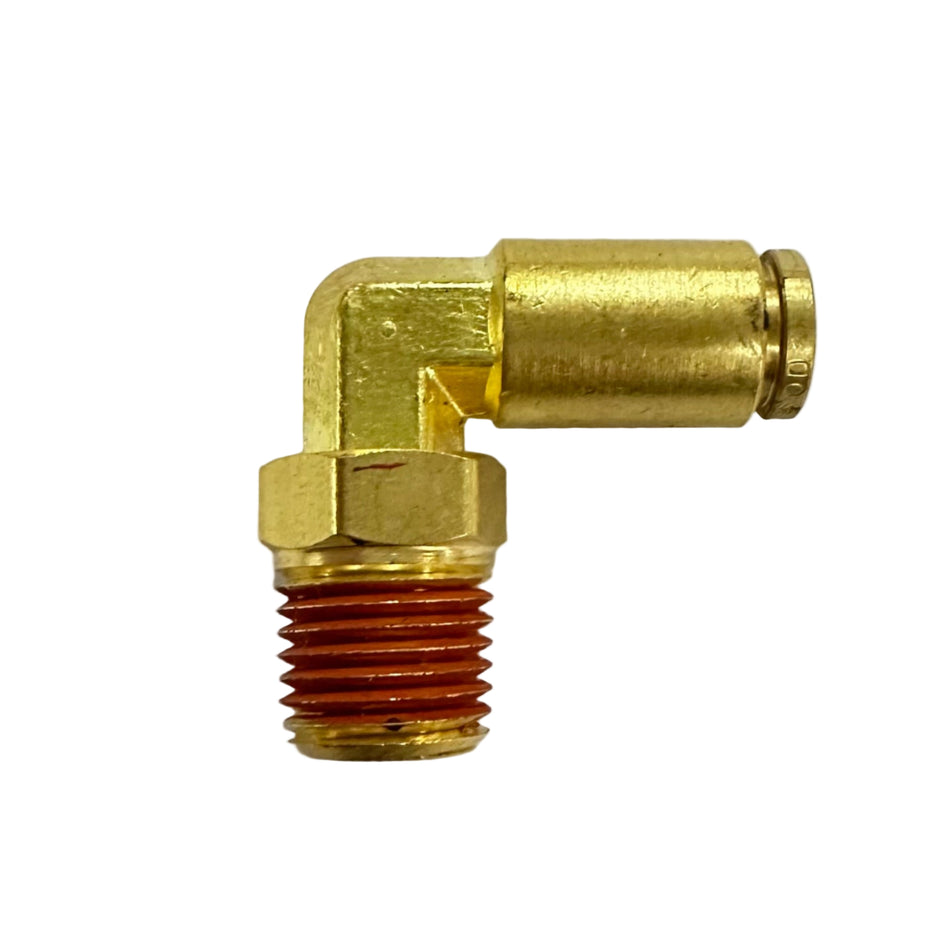 Push-Lock Male Elbow, Male Pipe Thread, Brass, DOT Approved Push Lock Air Fitting